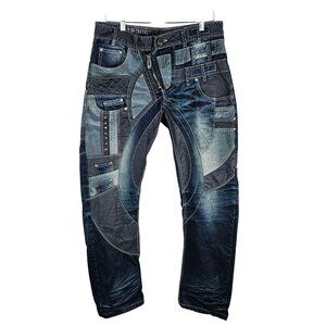 Vintage Japrag Japanese Denim Jp3061 Mens Size 34 Distressed Patchwork Jeans